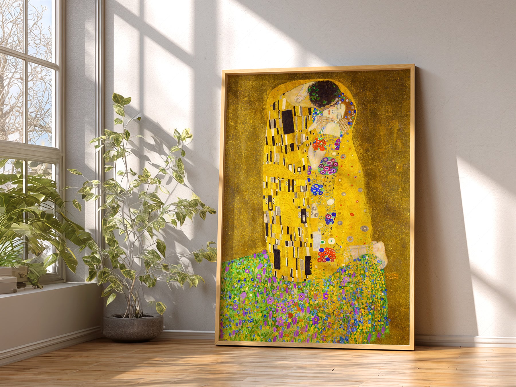 Gustav Klimt 接吻 アートプリント 約60cm x 50cm Gustav Klimt, The Kiss Print Fine Art – Home Poster Decor