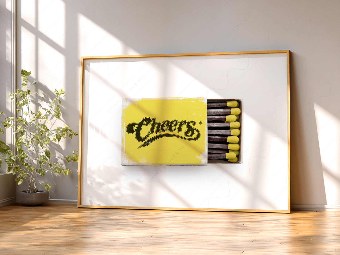 Cheers wall art, Matchbox photography, Retro print