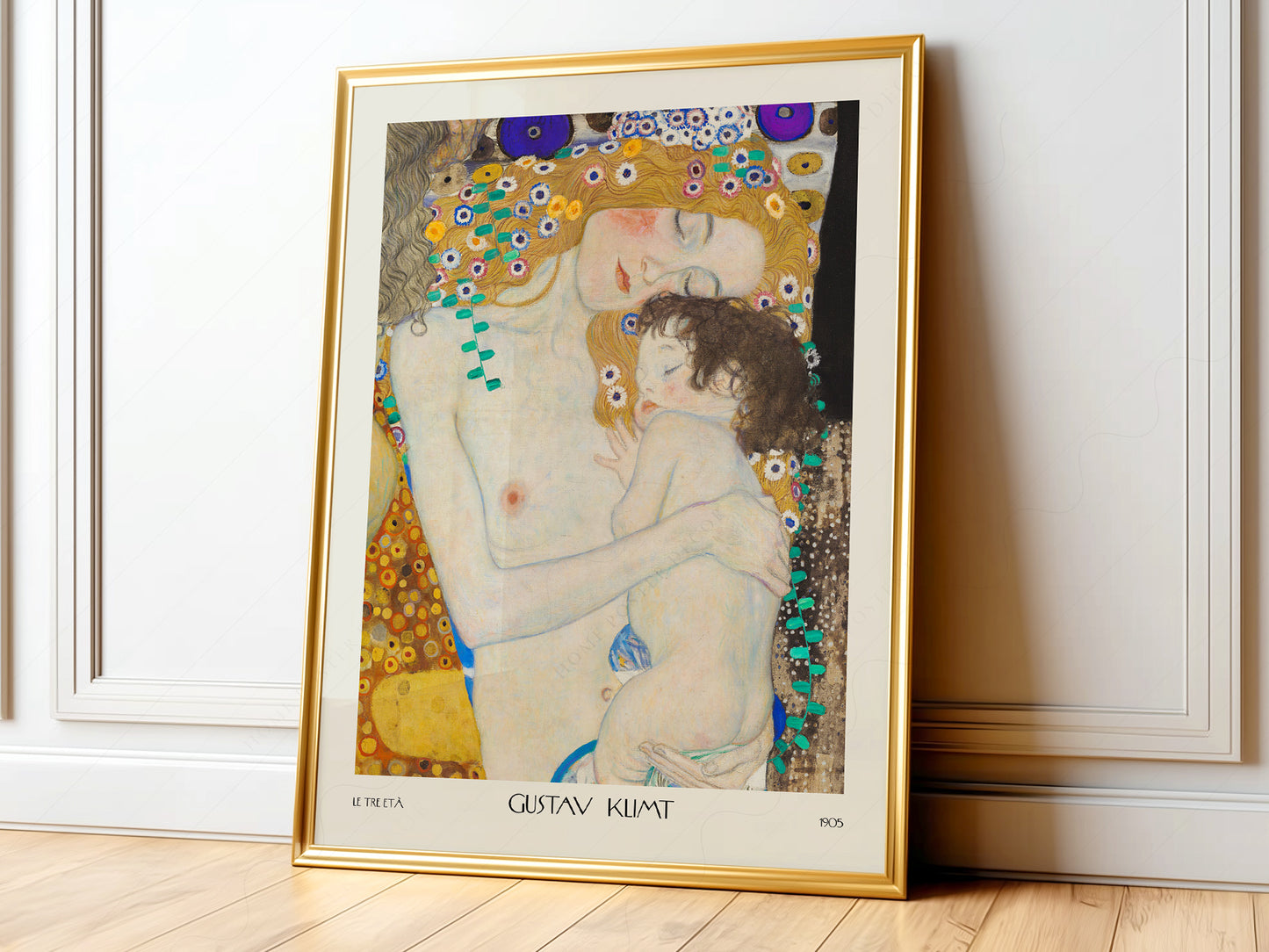 Gustav Klimt Poster, Mother and Child, Fine Art Print