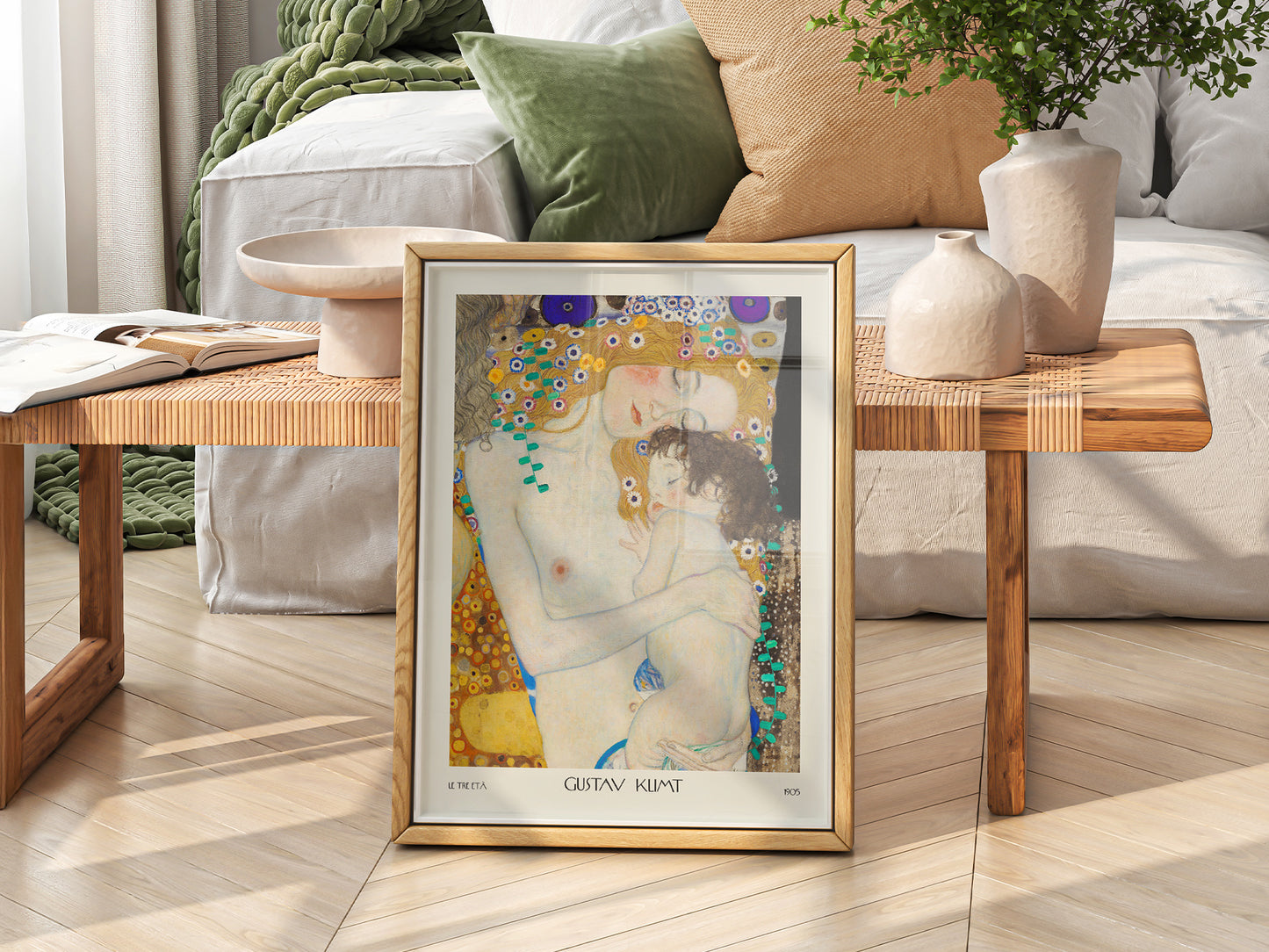 Gustav Klimt Poster, Mother and Child, Fine Art Print