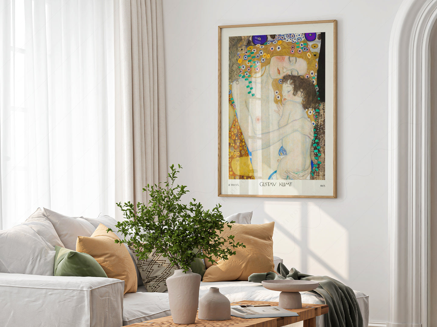 Gustav Klimt Poster, Mother and Child, Fine Art Print