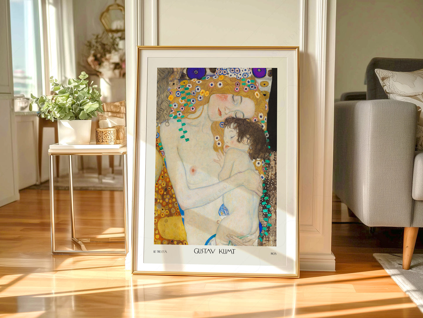 Gustav Klimt Poster, Mother and Child, Fine Art Print