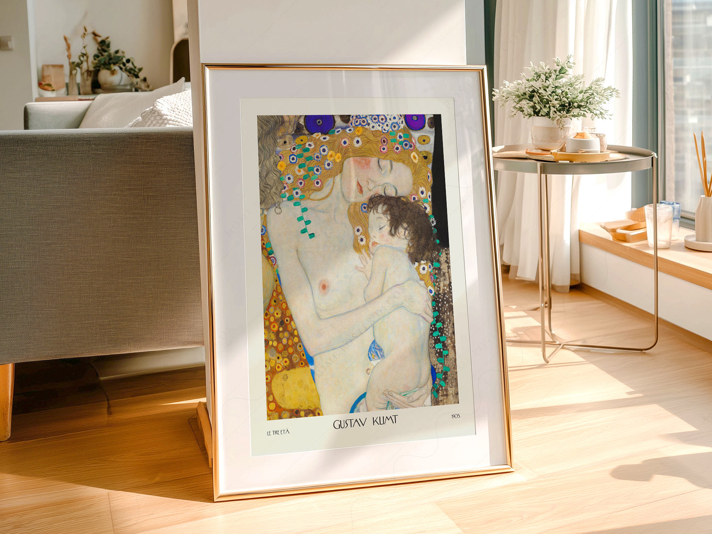 Gustav Klimt Poster, Mother and Child, Fine Art Print