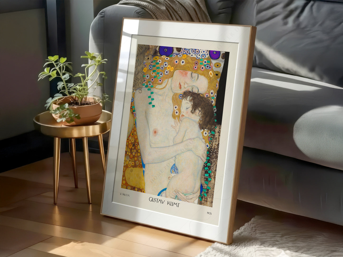 Gustav Klimt Poster, Mother and Child, Fine Art Print