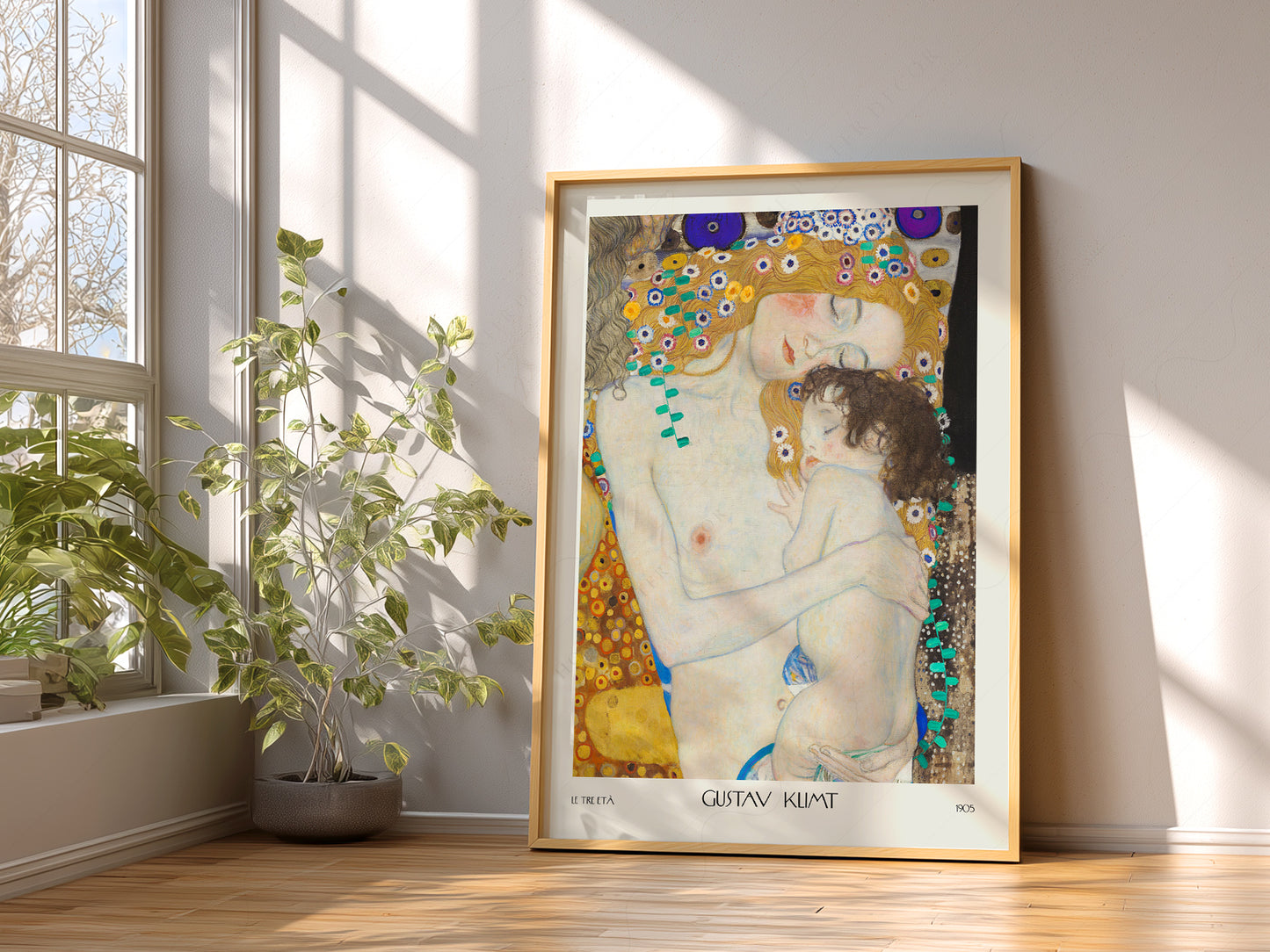 Gustav Klimt Poster, Mother and Child, Fine Art Print
