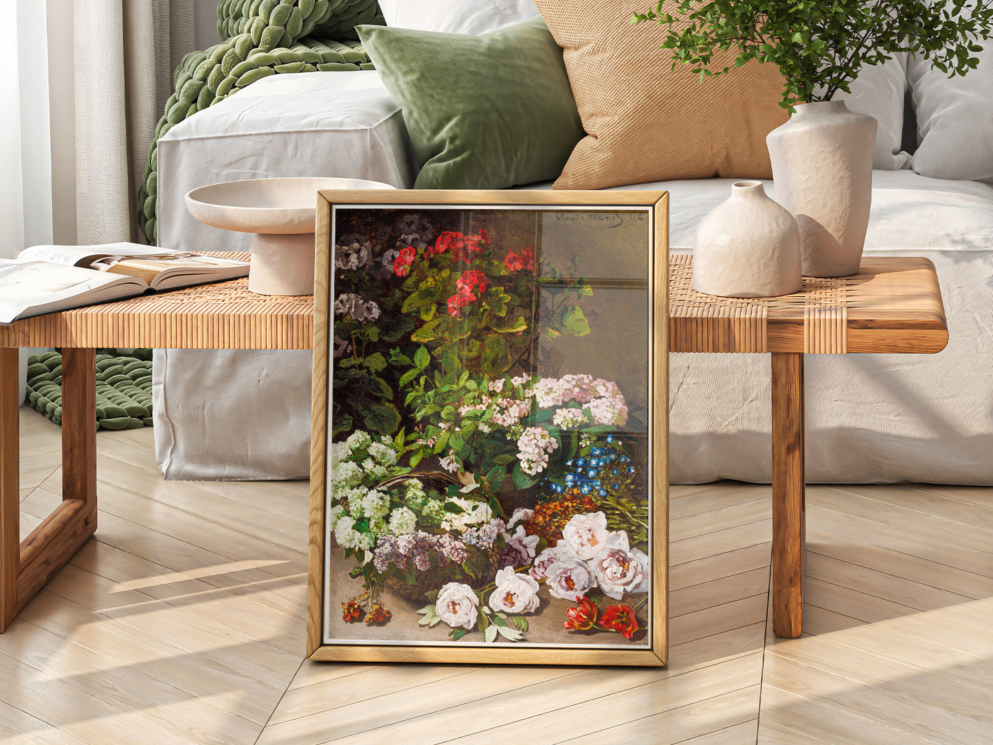 Claude Monet, Spring Flowers 1864, Floral Art Print