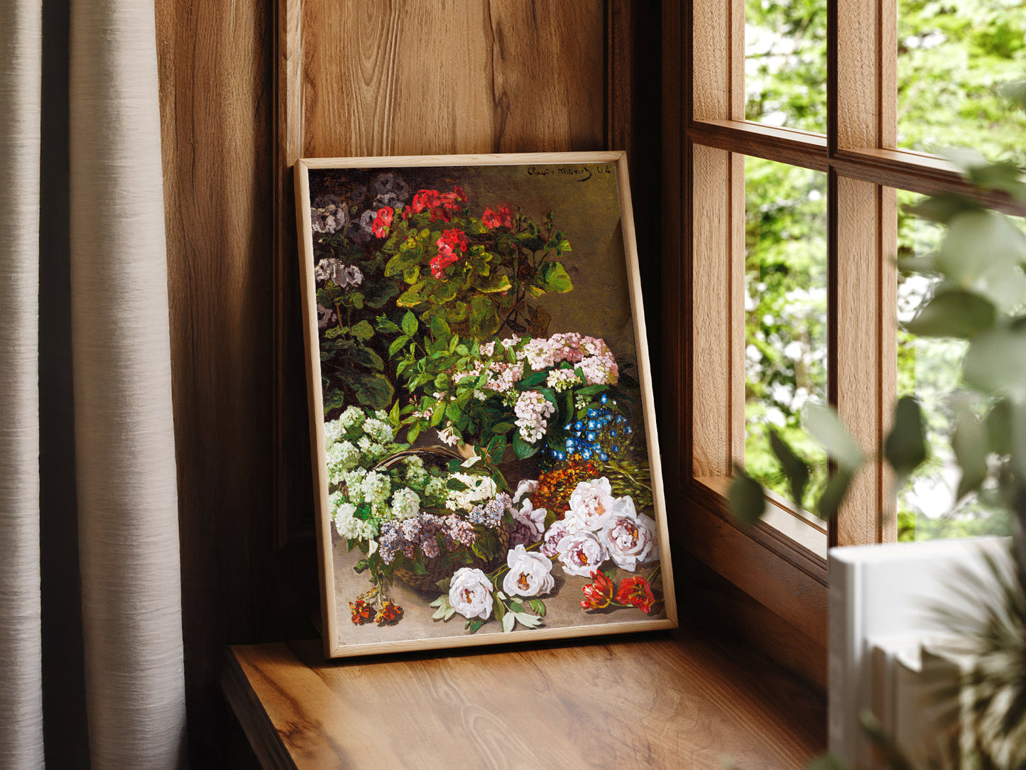 Claude Monet, Spring Flowers 1864, Floral Art Print