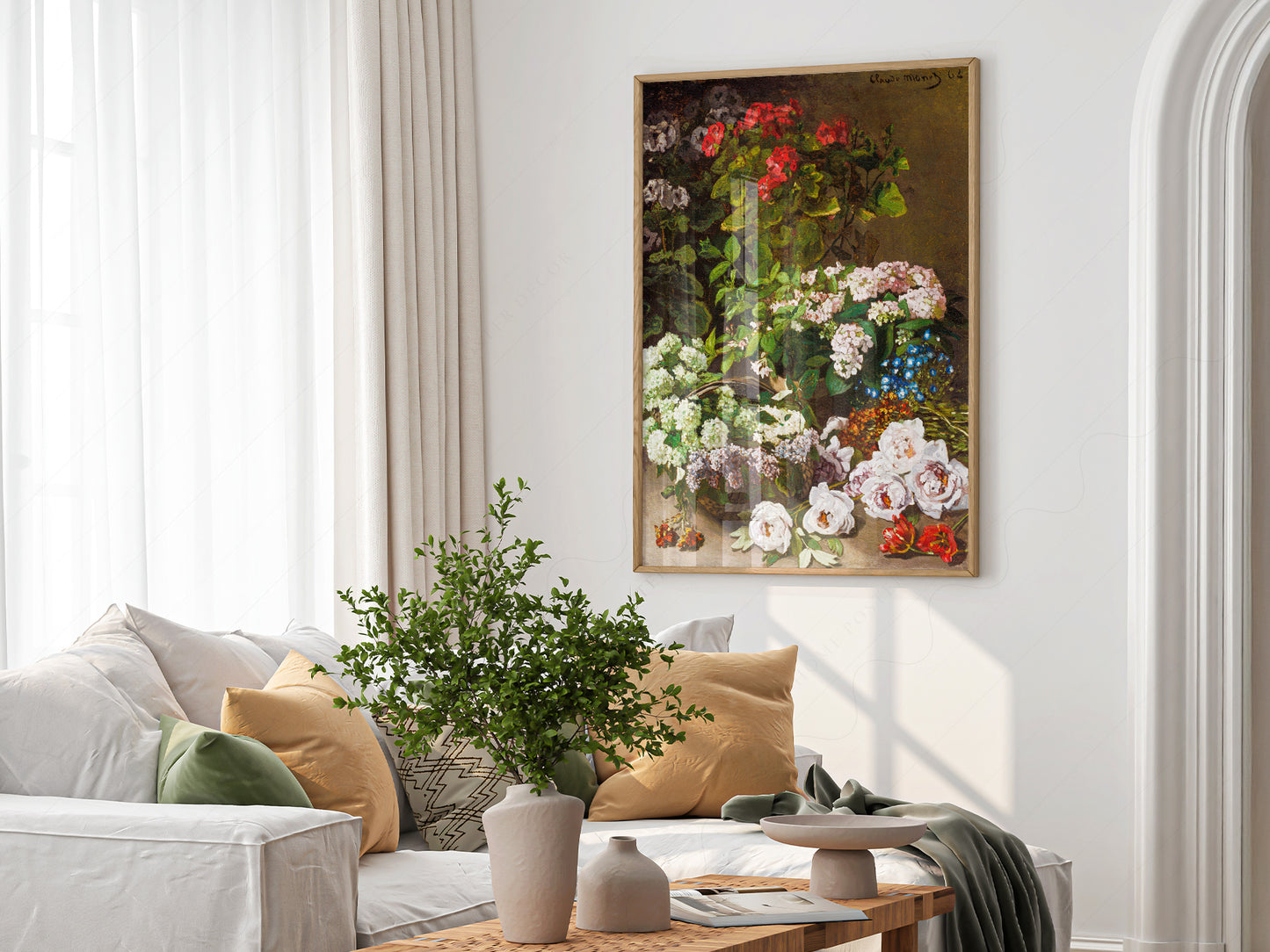 Claude Monet, Spring Flowers 1864, Floral Art Print