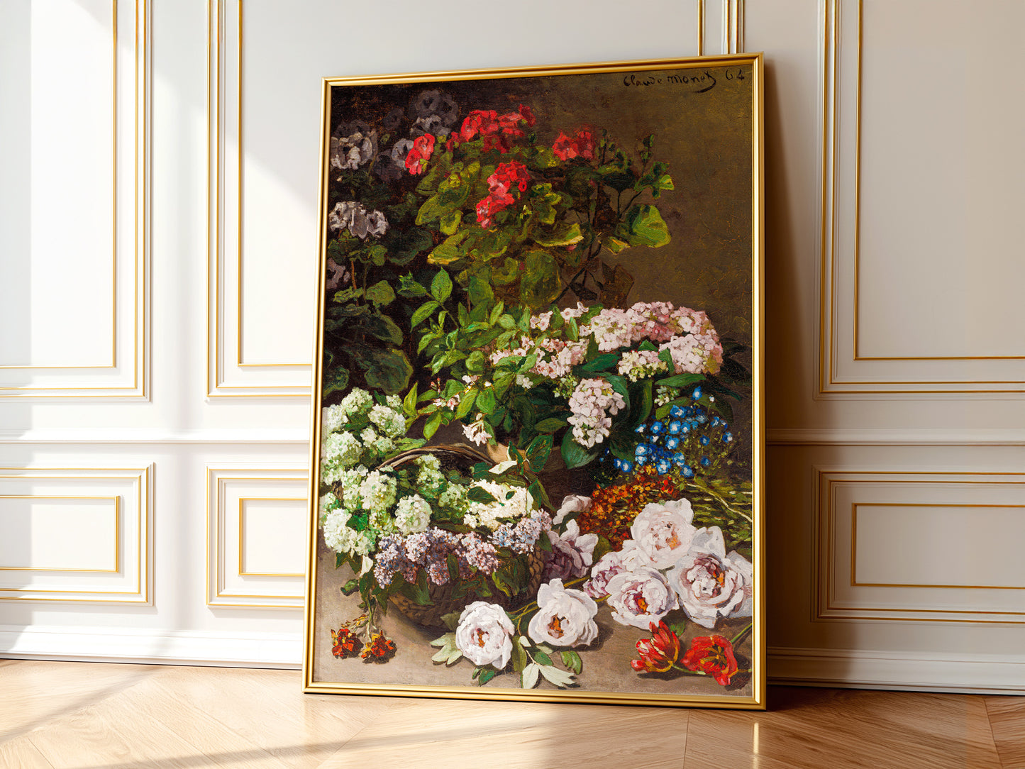 Claude Monet, Spring Flowers 1864, Floral Art Print