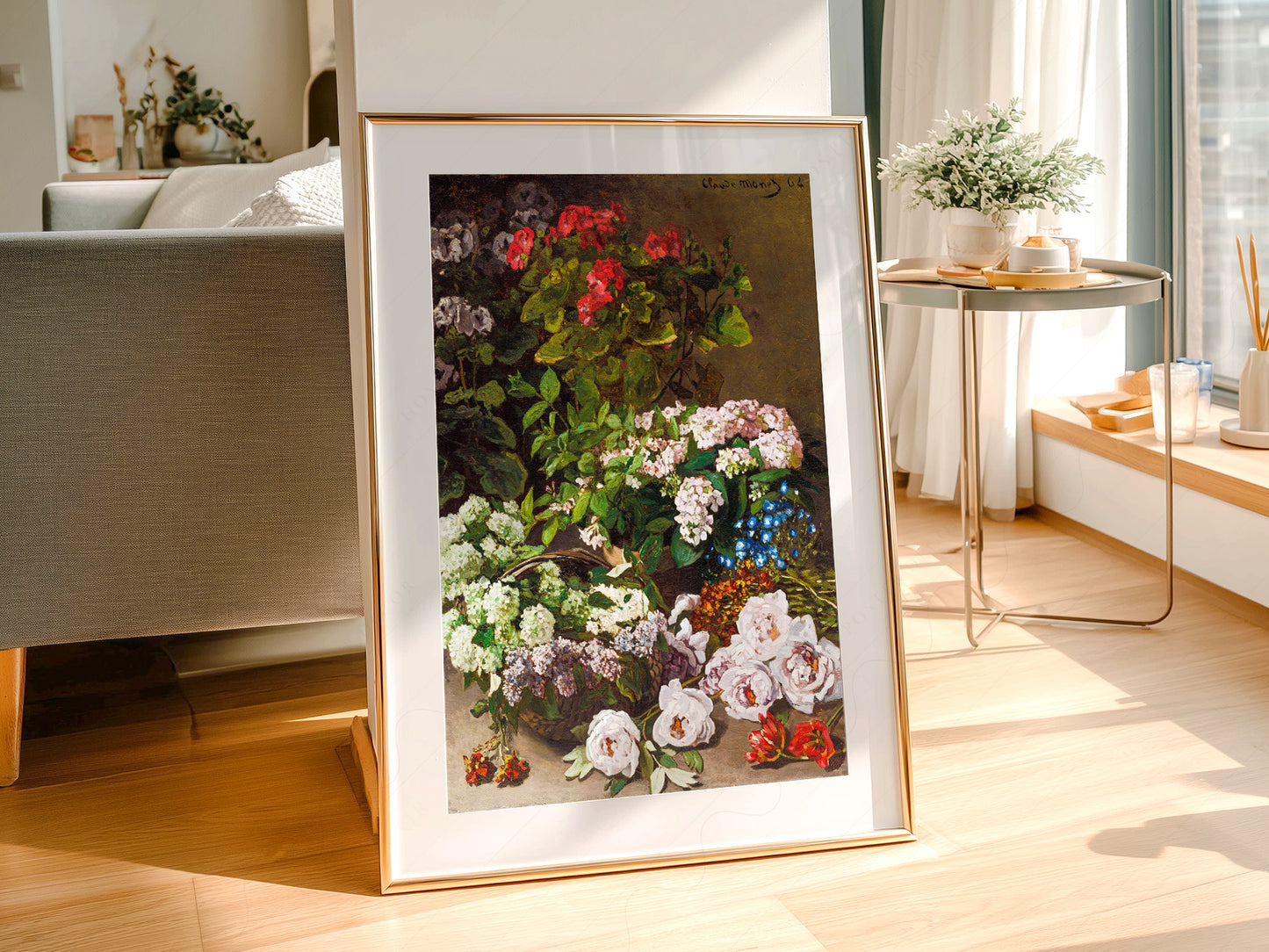 Claude Monet, Spring Flowers 1864, Floral Art Print