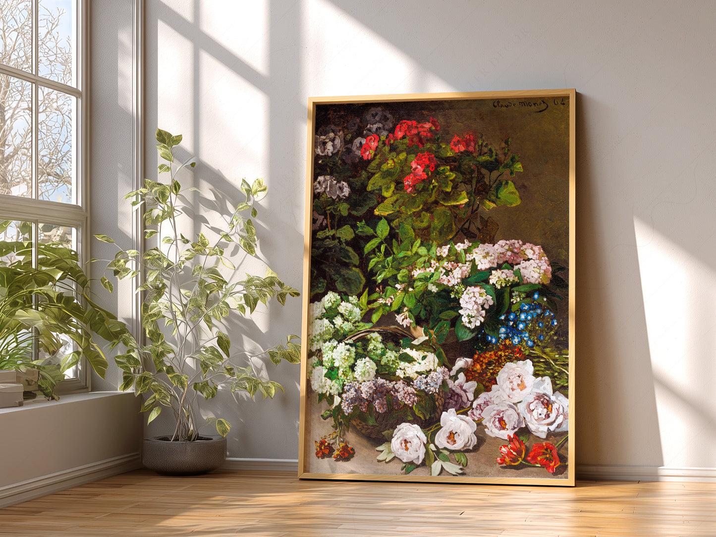 Claude Monet, Spring Flowers 1864, Floral Art Print