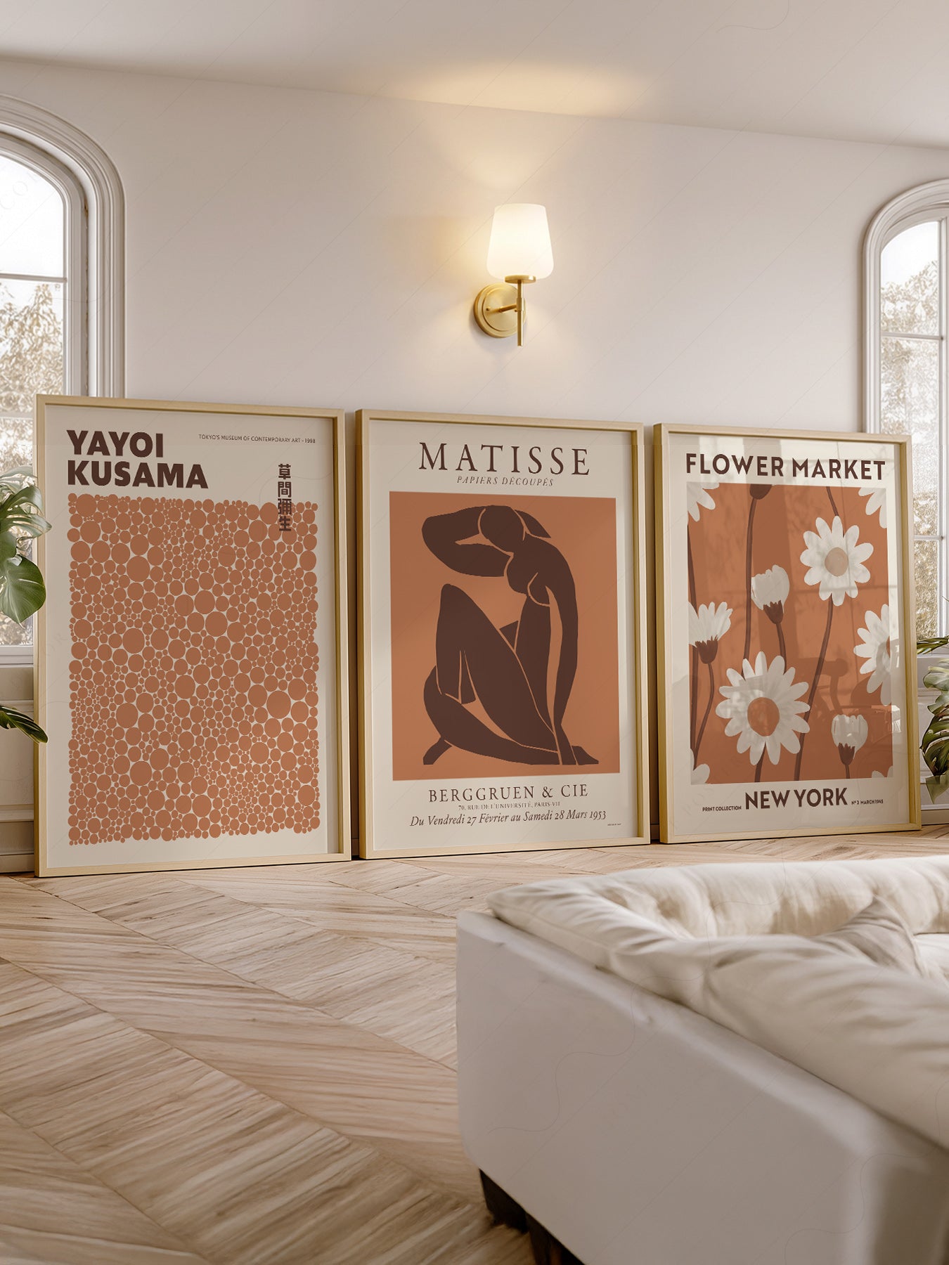 Matisse Kusama Flower Market Print Set – Neutral – classic art print reproduction