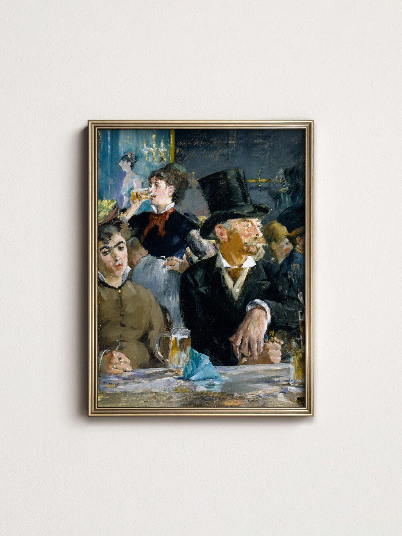 Edouard Manet At the Café Art Print – Impressionist – exhibition poster wall art