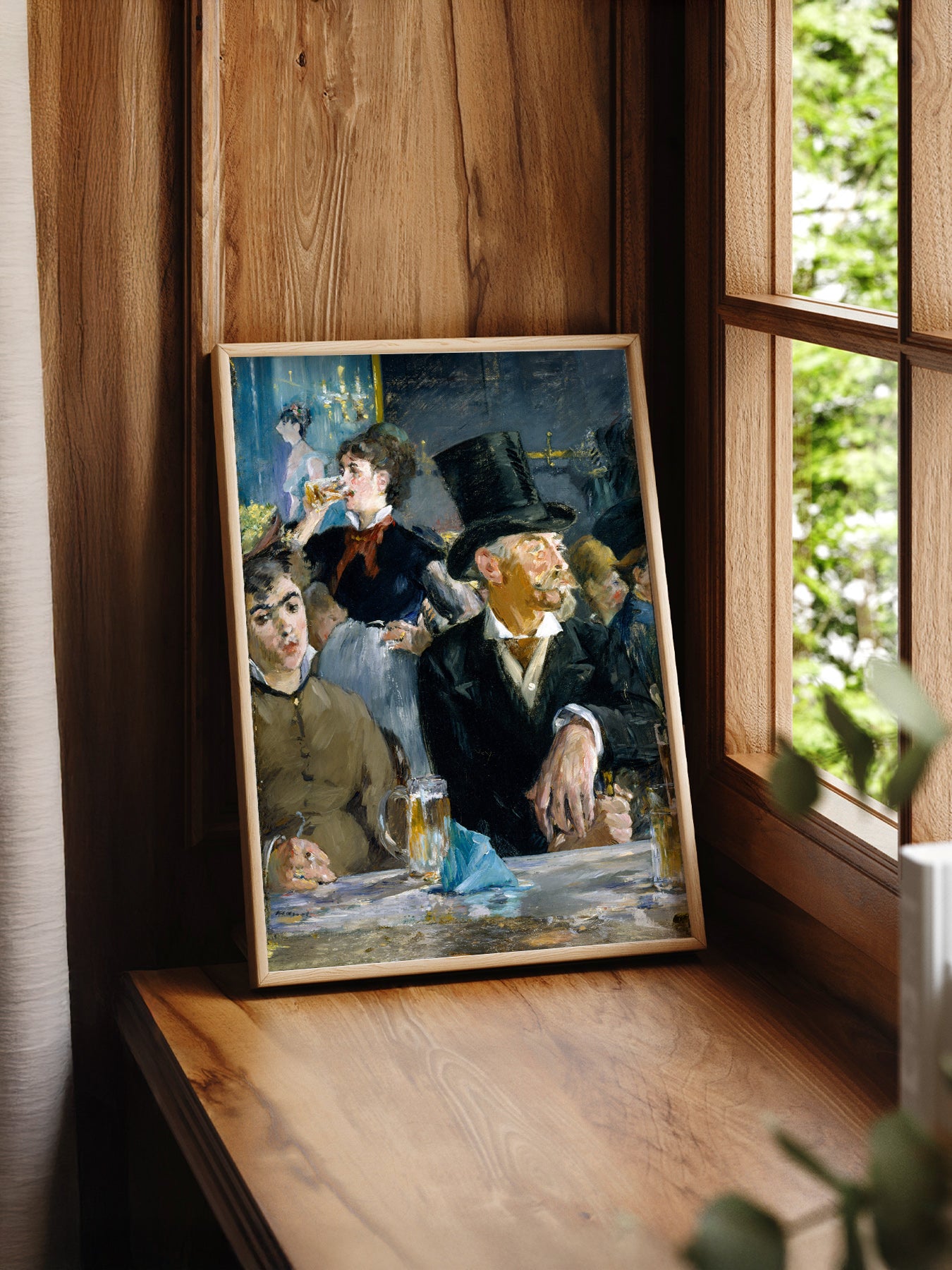Edouard Manet At the Café Art Print – Impressionist – art poster for living room