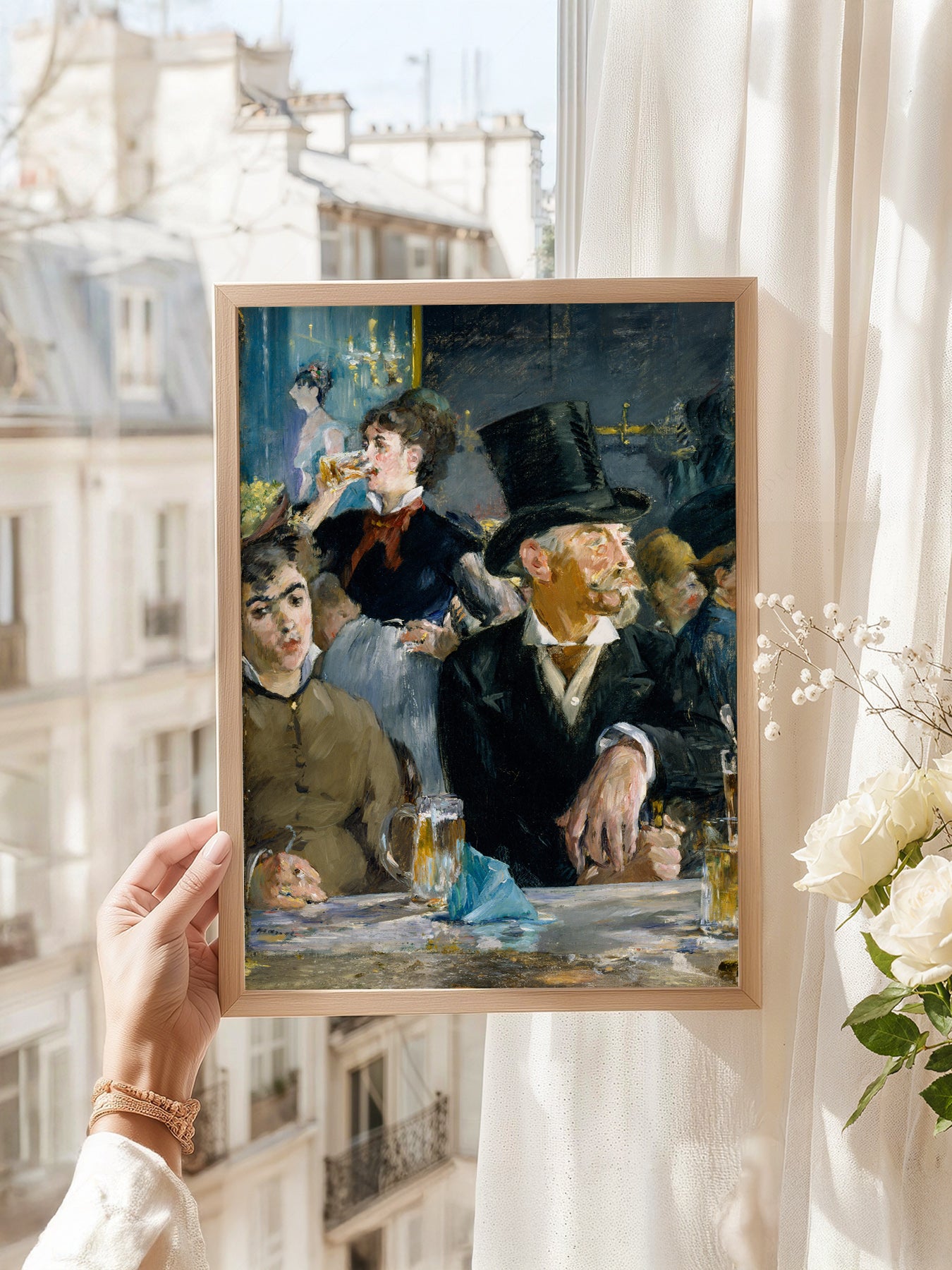 Edouard Manet At the Café Art Print – Impressionist – fine art wall poster