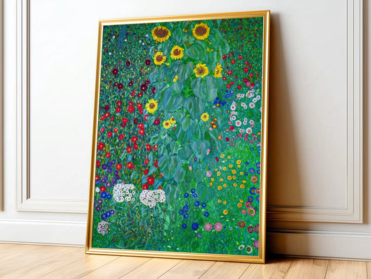 Gustav Klimt, Sunflower Painting, Fine Art Print
