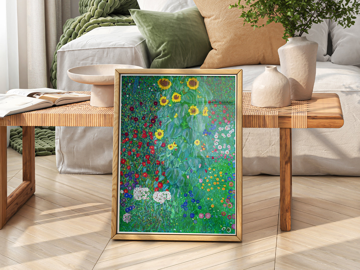 Gustav Klimt, Sunflower Painting, Fine Art Print