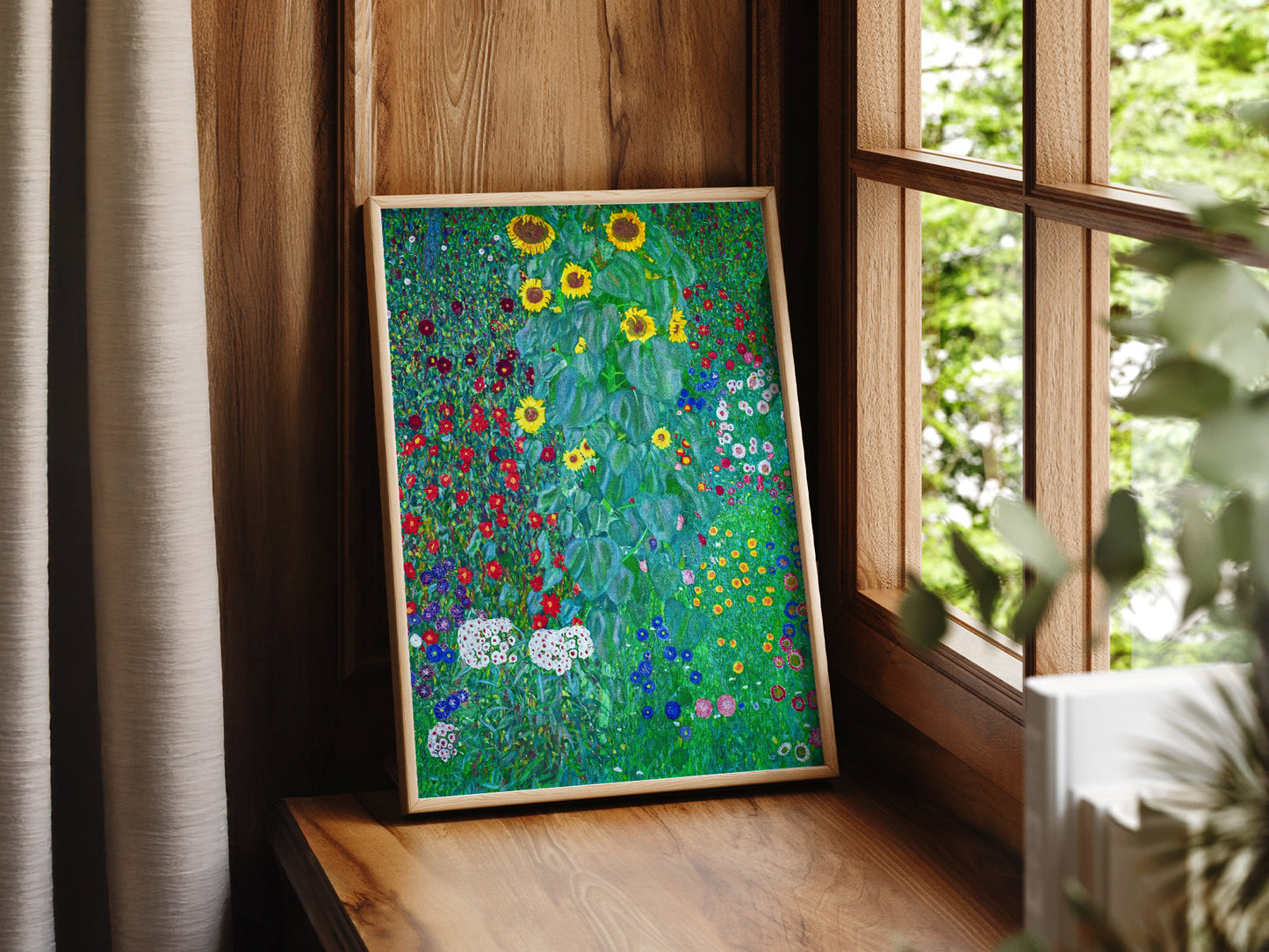 Gustav Klimt, Sunflower Painting, Fine Art Print