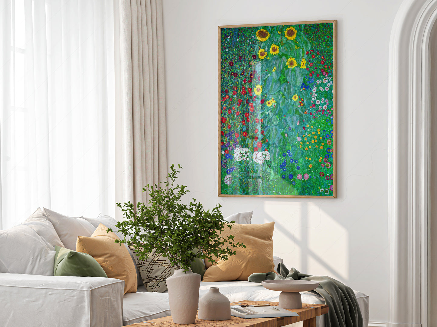 Gustav Klimt, Sunflower Painting, Fine Art Print