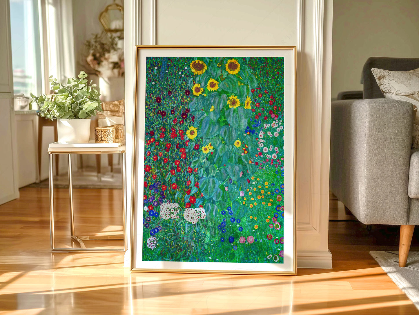 Gustav Klimt, Sunflower Painting, Fine Art Print