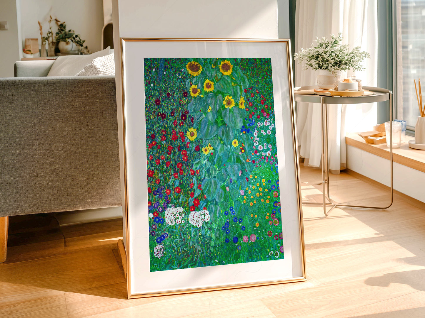 Gustav Klimt, Sunflower Painting, Fine Art Print