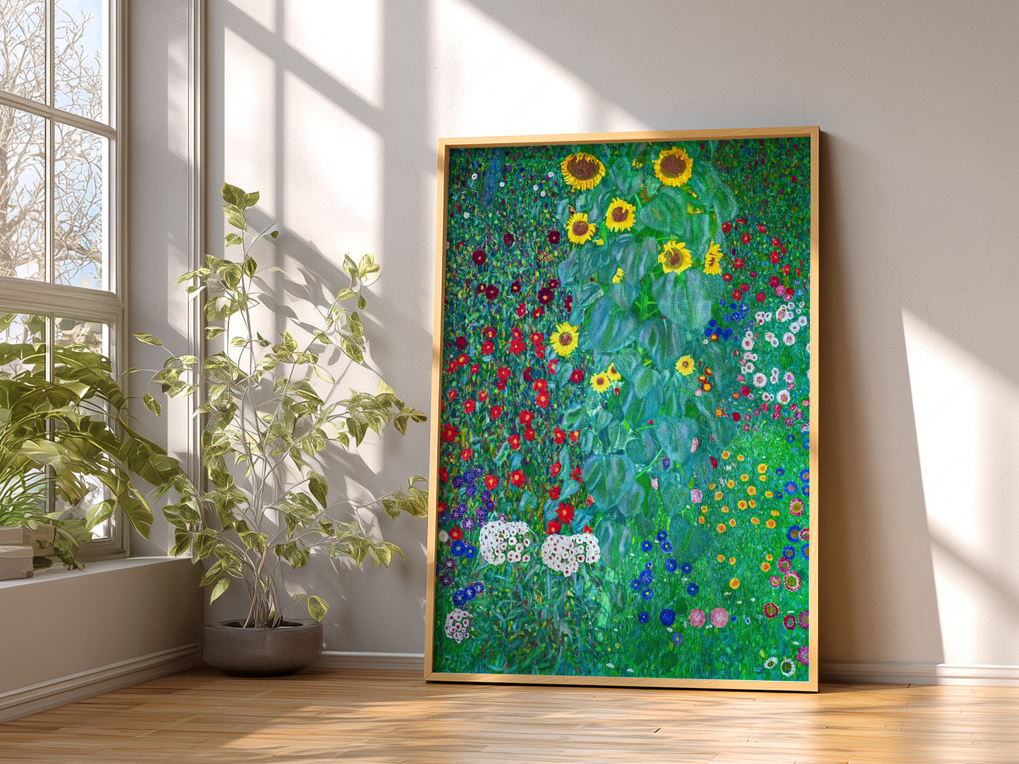 Gustav Klimt, Sunflower Painting, Fine Art Print