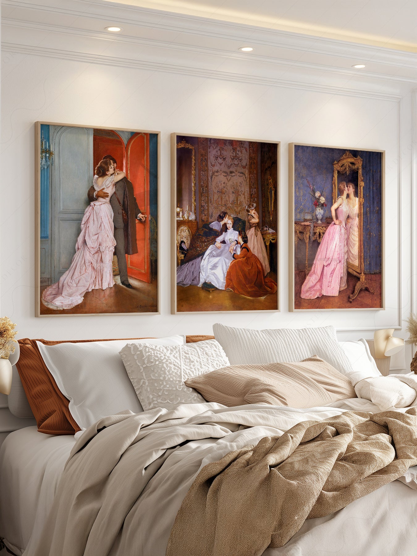 Auguste Toulmouche Victorian Art Print Set – Romantic – museum quality art print