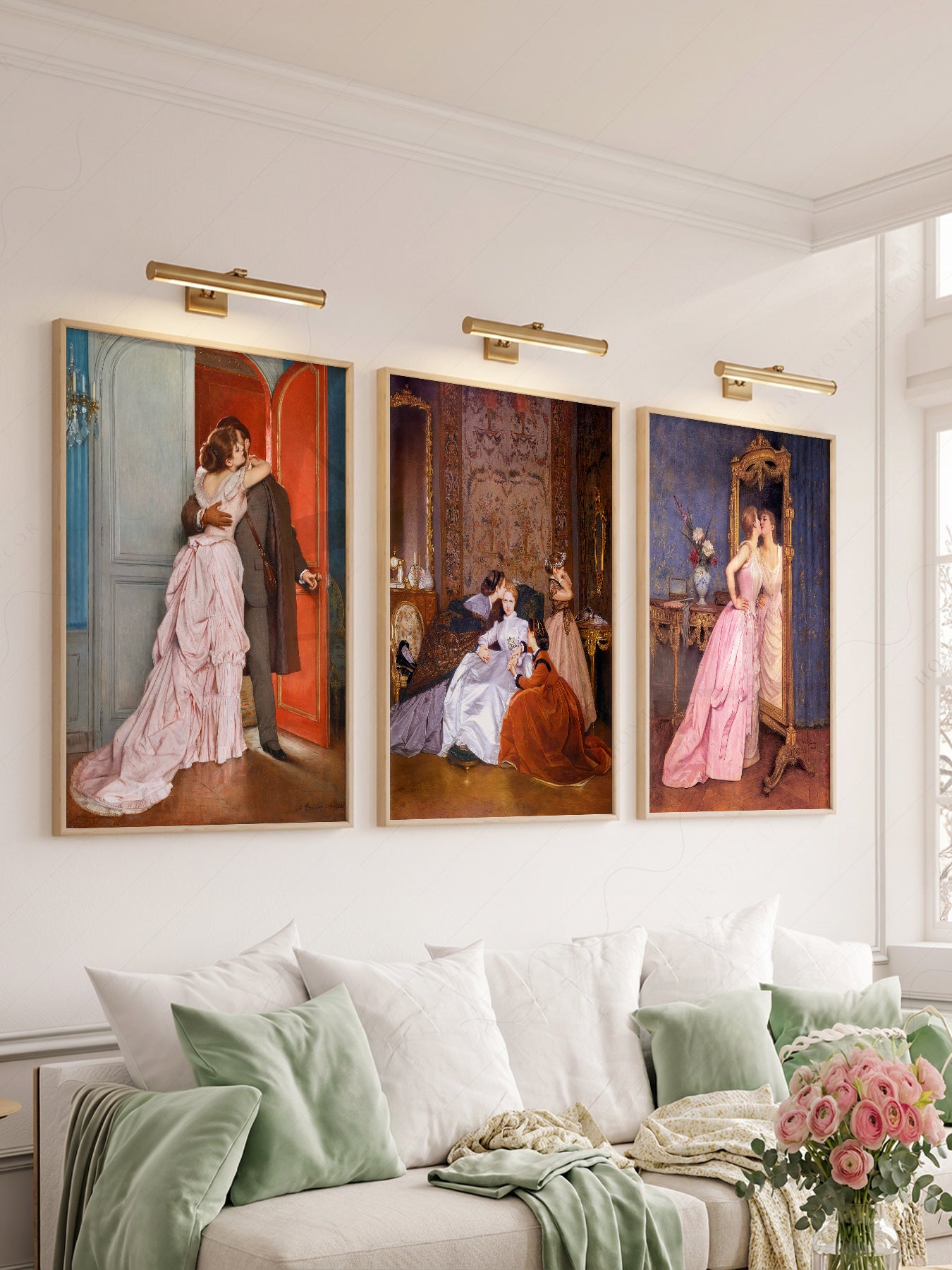 Auguste Toulmouche Victorian Art Print Set – Romantic – archival paper art print