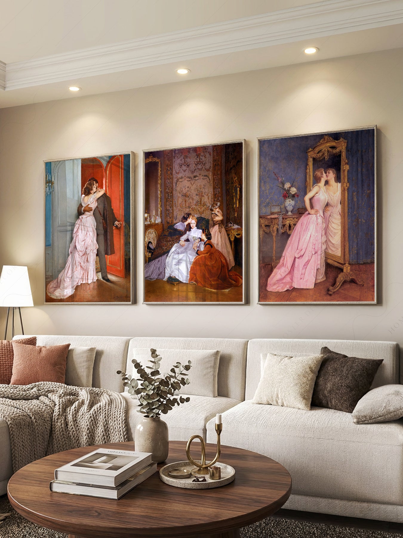 Auguste Toulmouche Victorian Art Print Set – Romantic – art poster for living room