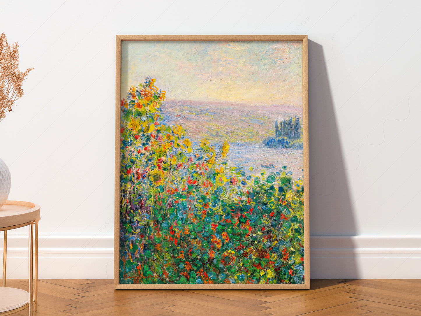 Claude Monet, Flower Beds at Vétheuil, Poppy Field, Famous Painting