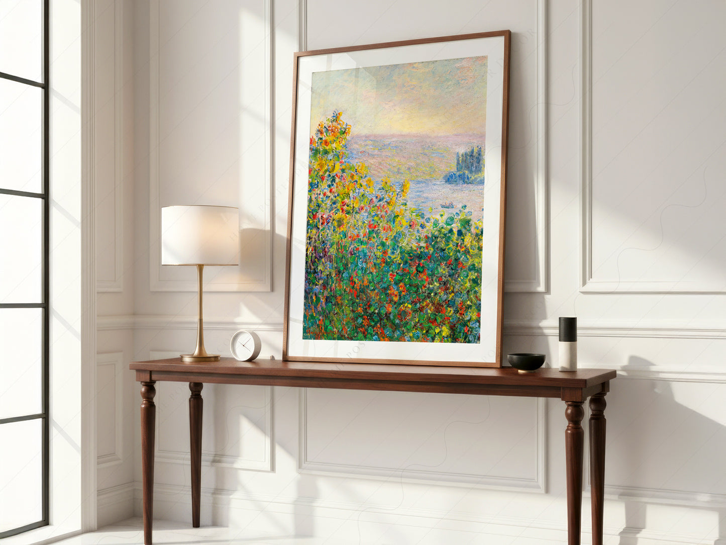 Claude Monet, Flower Beds at Vétheuil, Poppy Field, Famous Painting