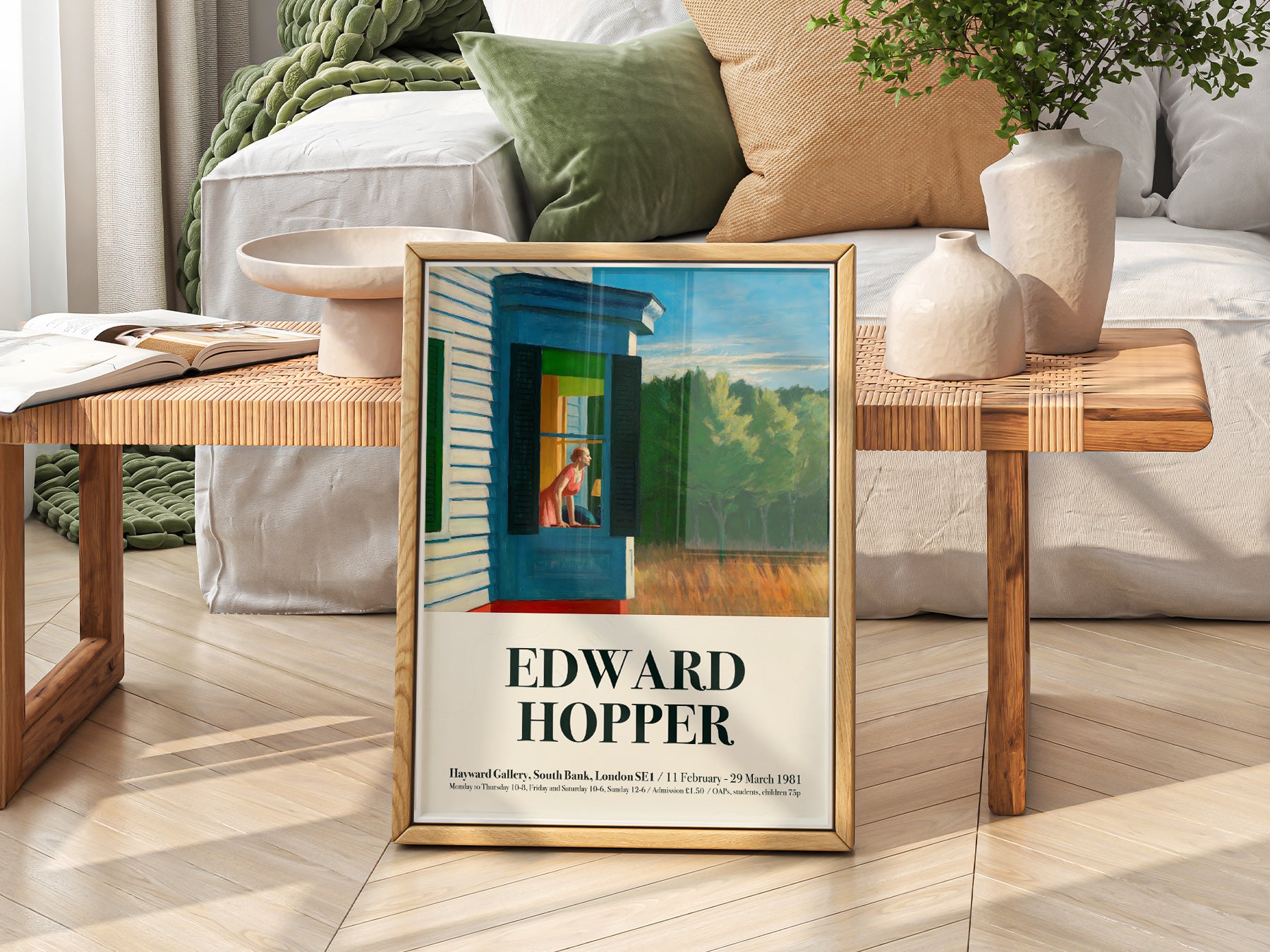 Close-up of Edward Hopper Cape Cod Morning archival print on Premium Matte Paper