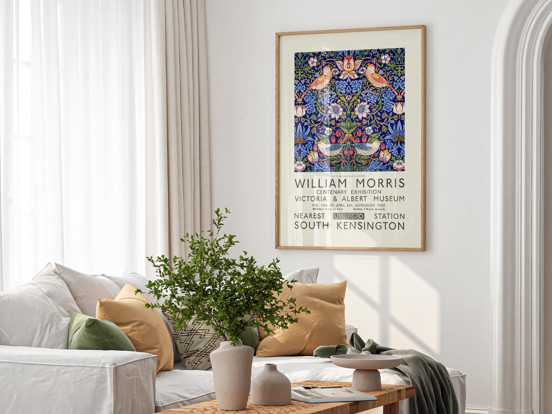 William Morris Strawberry Thief print on 100% Cotton Matte Paper – texture detail