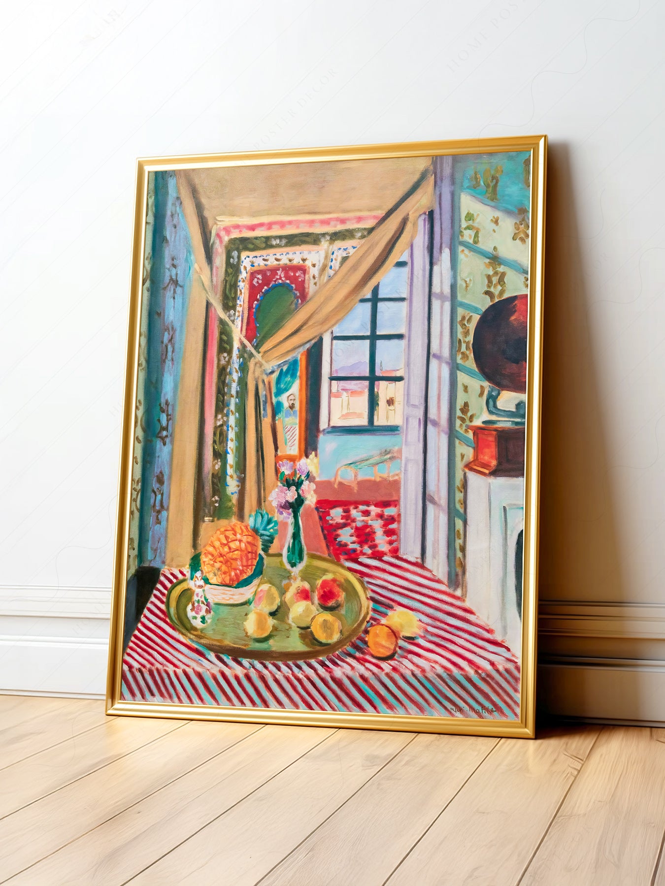 Henri Matisse Interior With Phonograph Art Print – Colorful Wall Decor