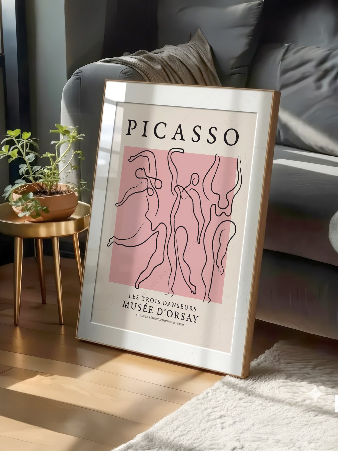 Pablo Picasso Les Trois Danseurs print on 100% Cotton Matte Paper – texture detail