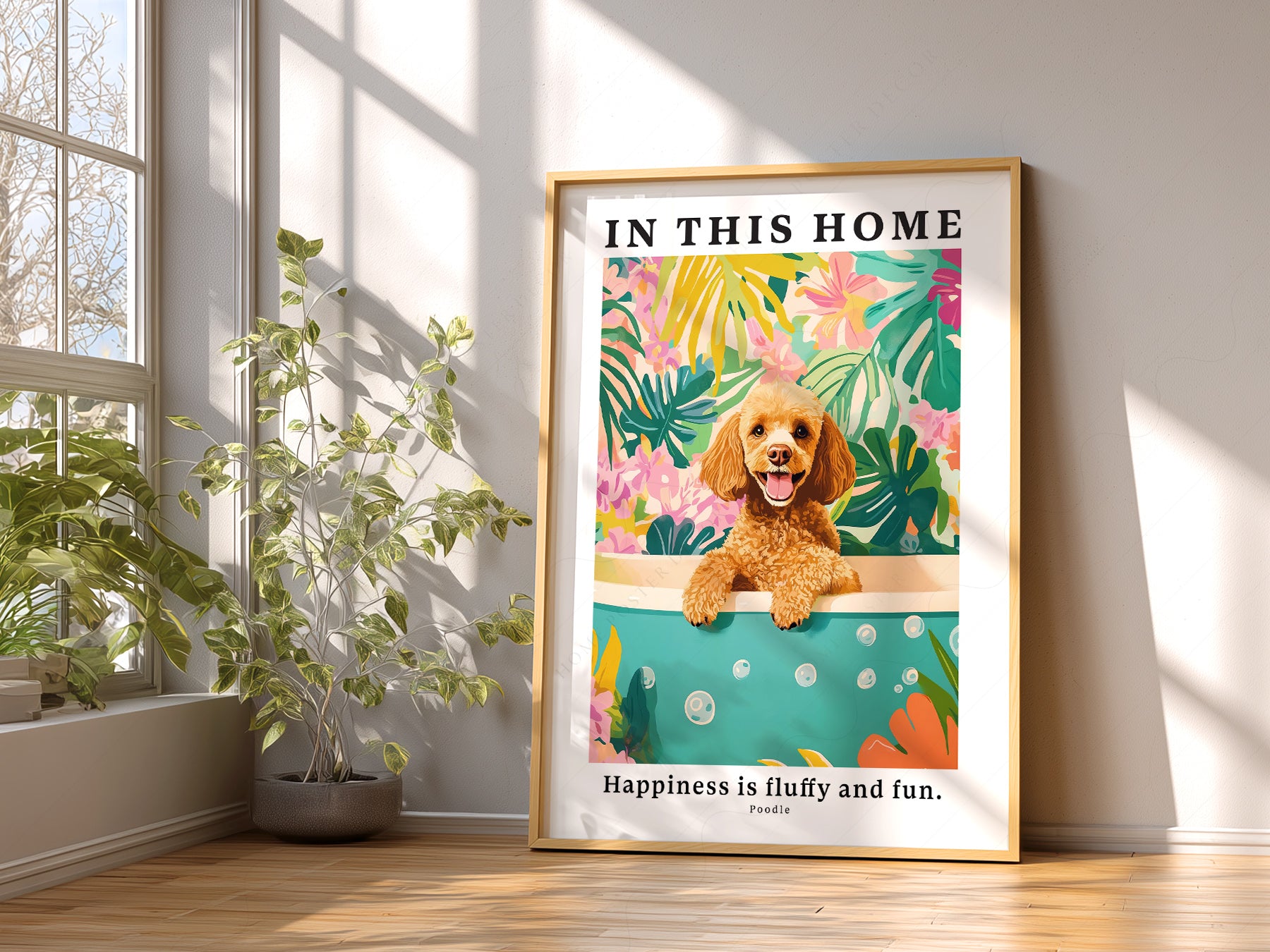 Close-up of Poodle Wall archival print on Premium Matte Paper