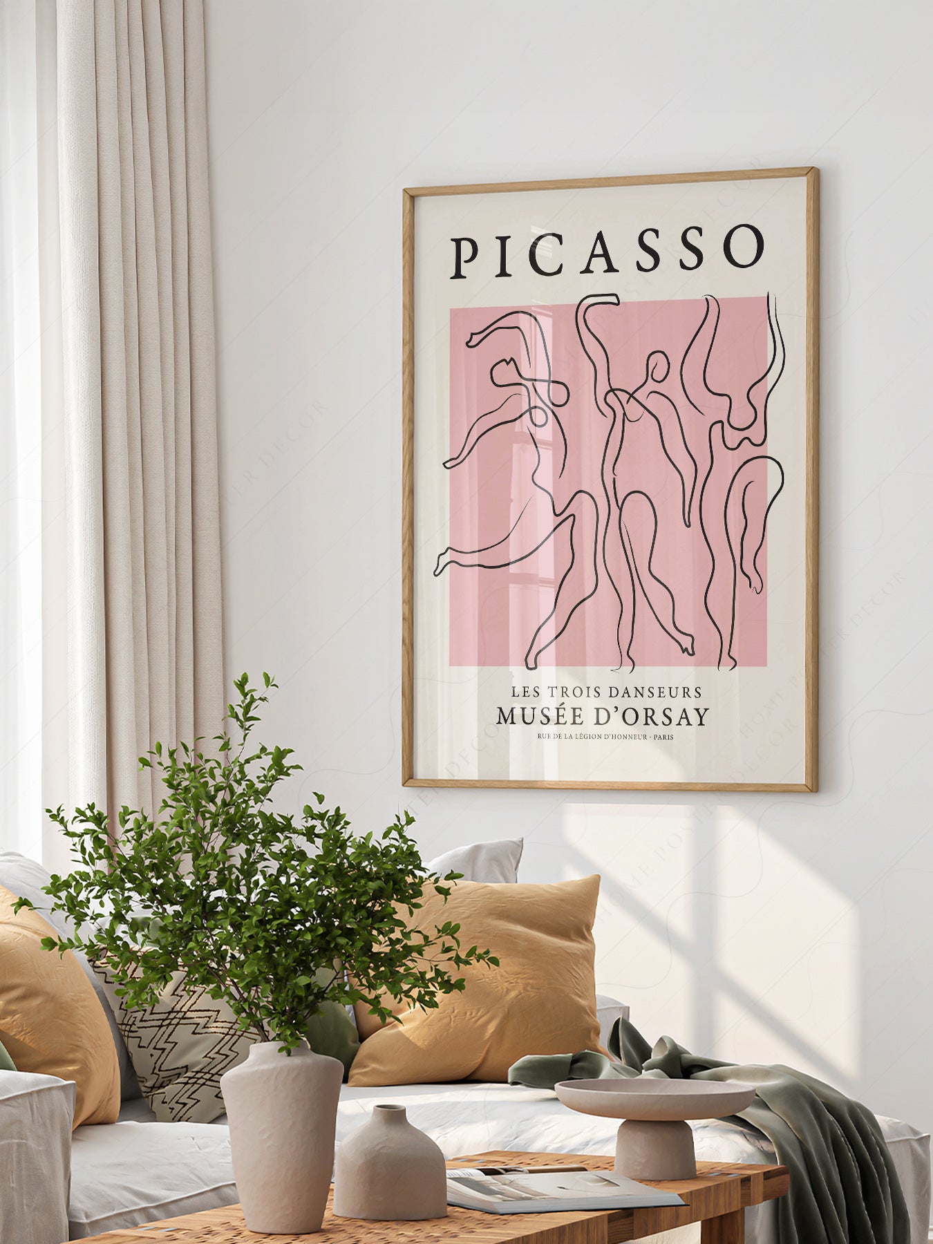 Close-up of Pablo Picasso Les Trois Danseurs archival print on Premium Matte Paper