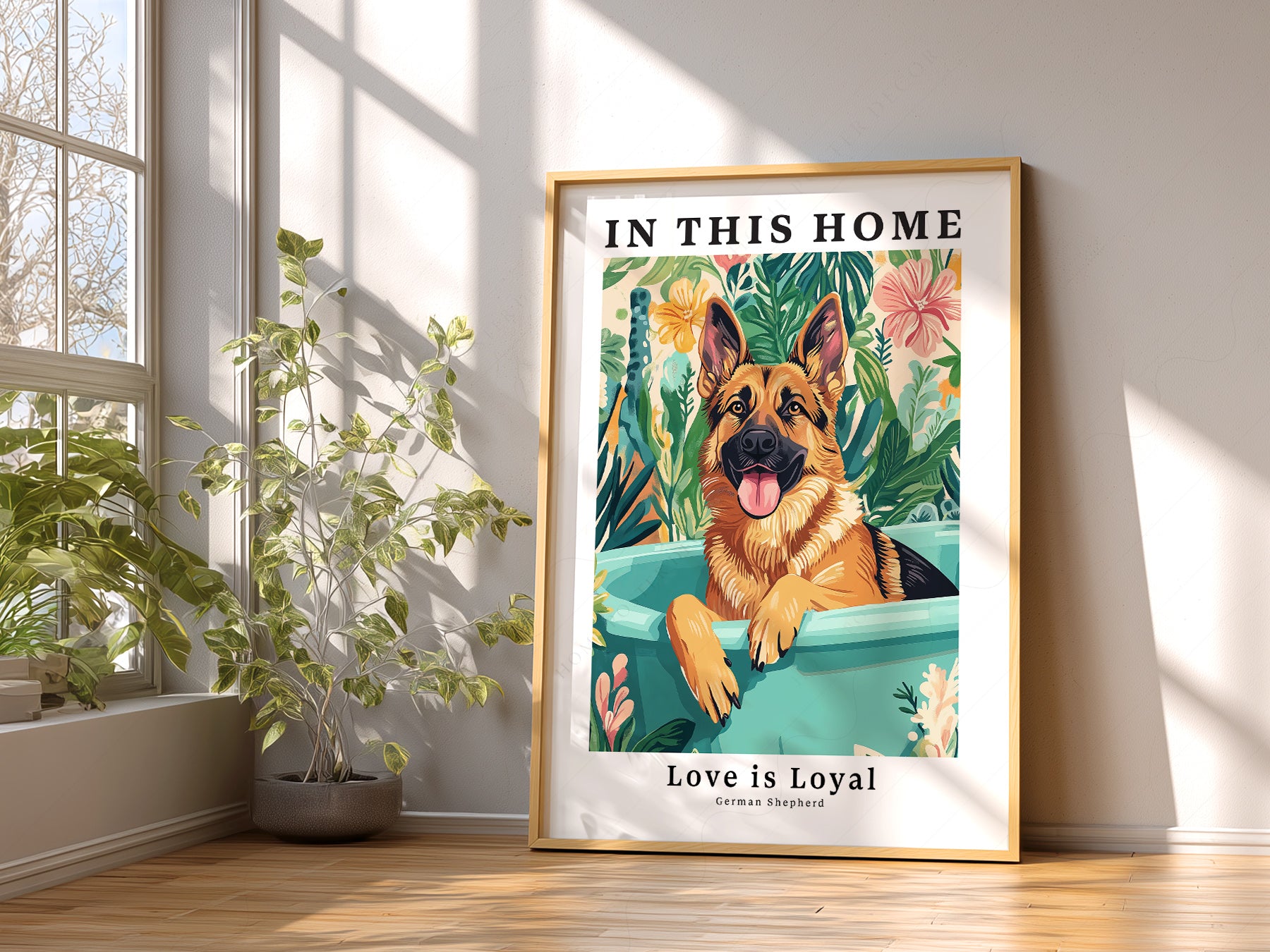 Close-up of German Shepherd Dog archival print on Premium Matte Paper