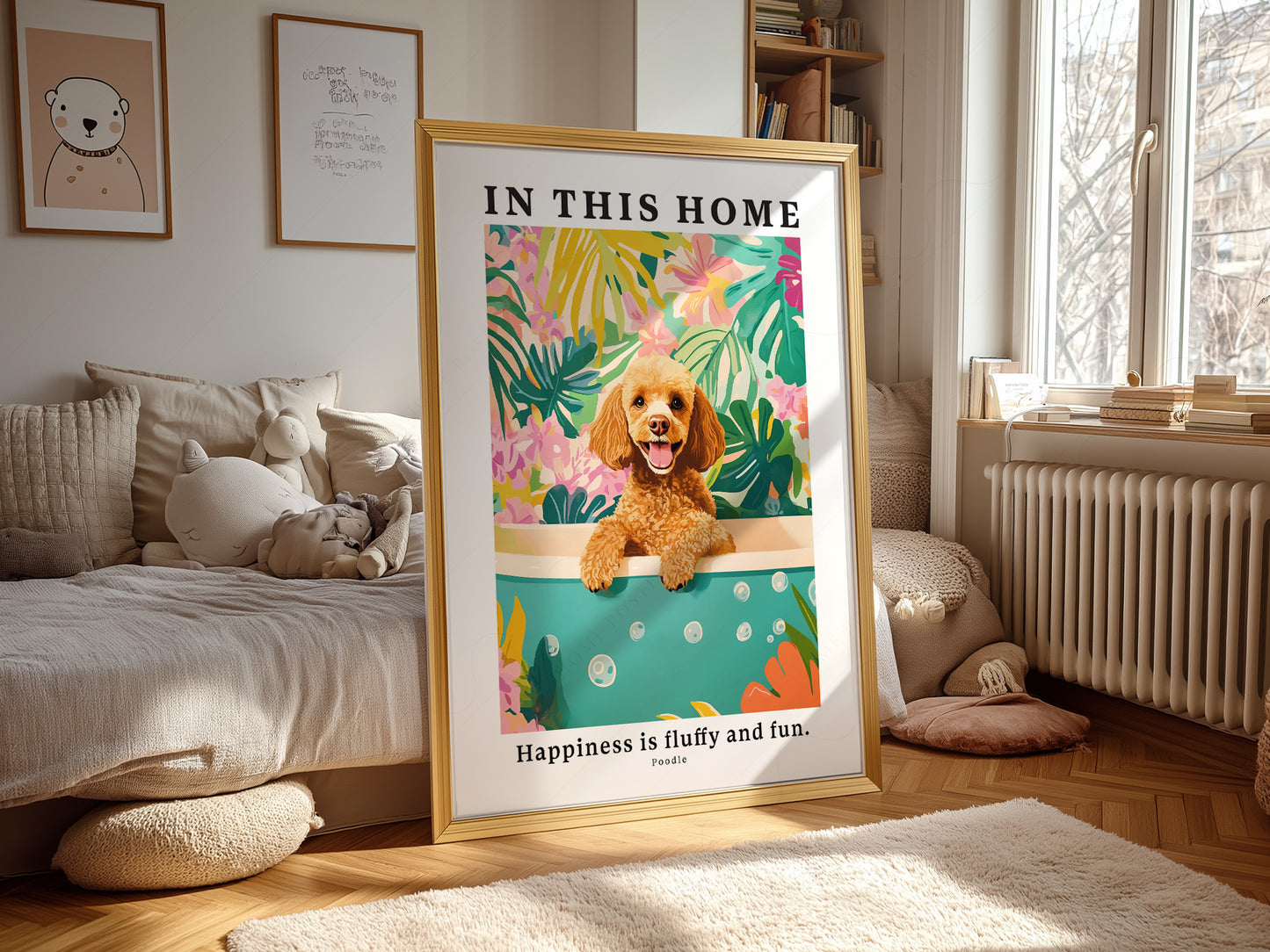 Gallery wall featuring Poodle Wall fine art print