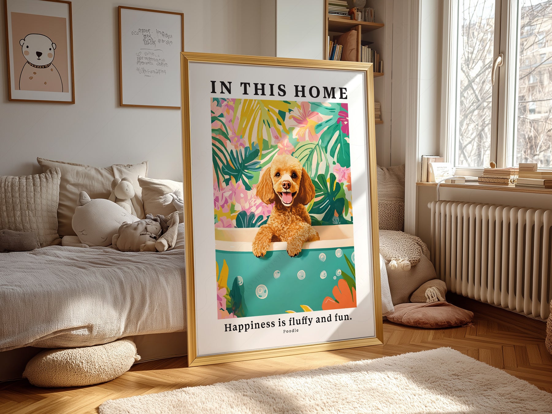 Gallery wall featuring Poodle Wall fine art print