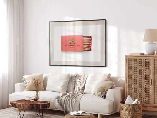Amsterdam art print, Elegant wall art, Vintage matchbox