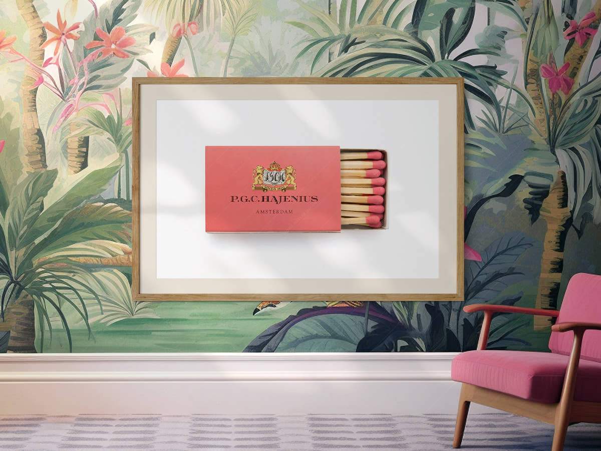 Amsterdam art print, Elegant wall art, Vintage matchbox
