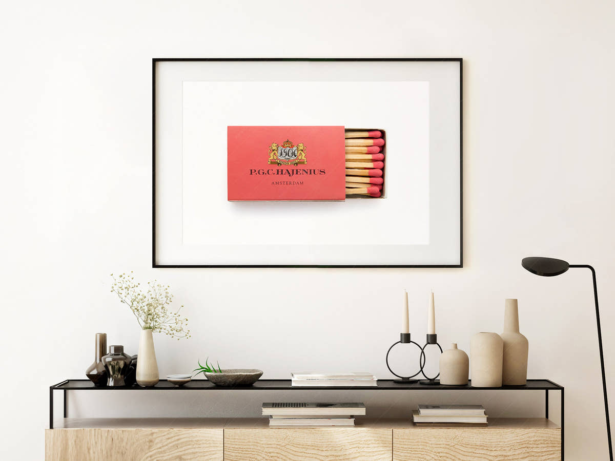 Amsterdam art print, Elegant wall art, Vintage matchbox