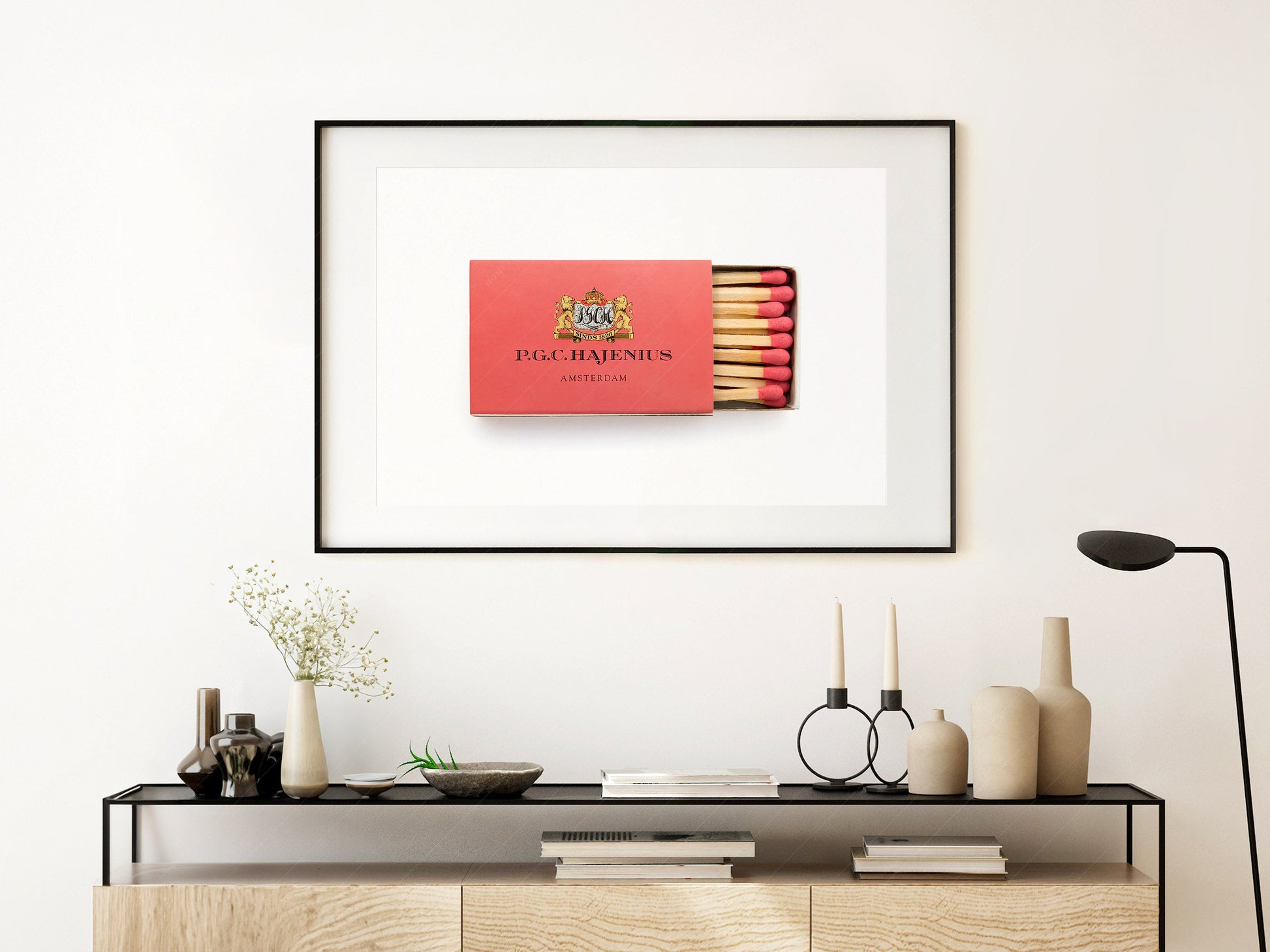 Amsterdam art print, Elegant wall art, Vintage matchbox