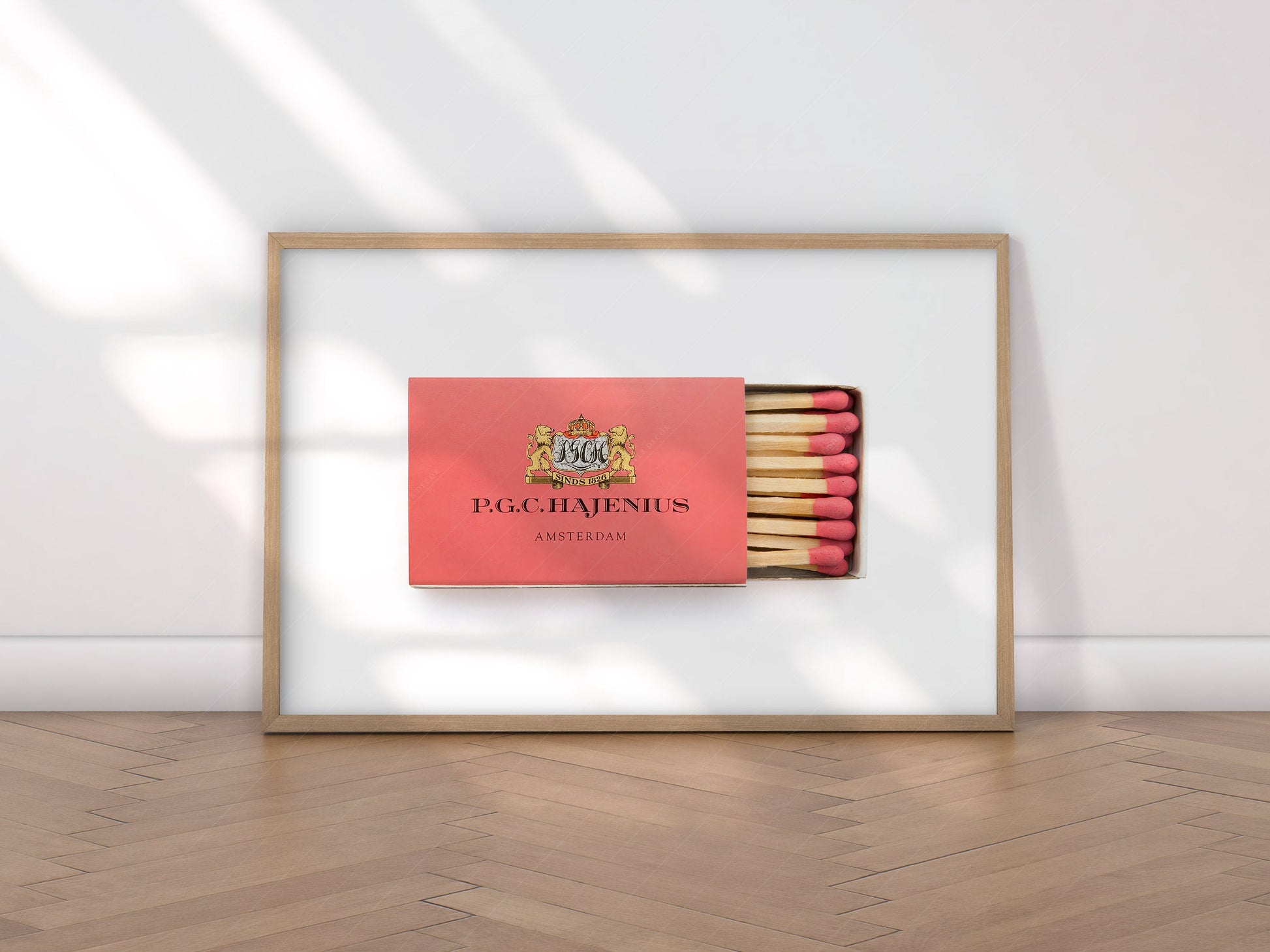 Amsterdam art print, Elegant wall art, Vintage matchbox