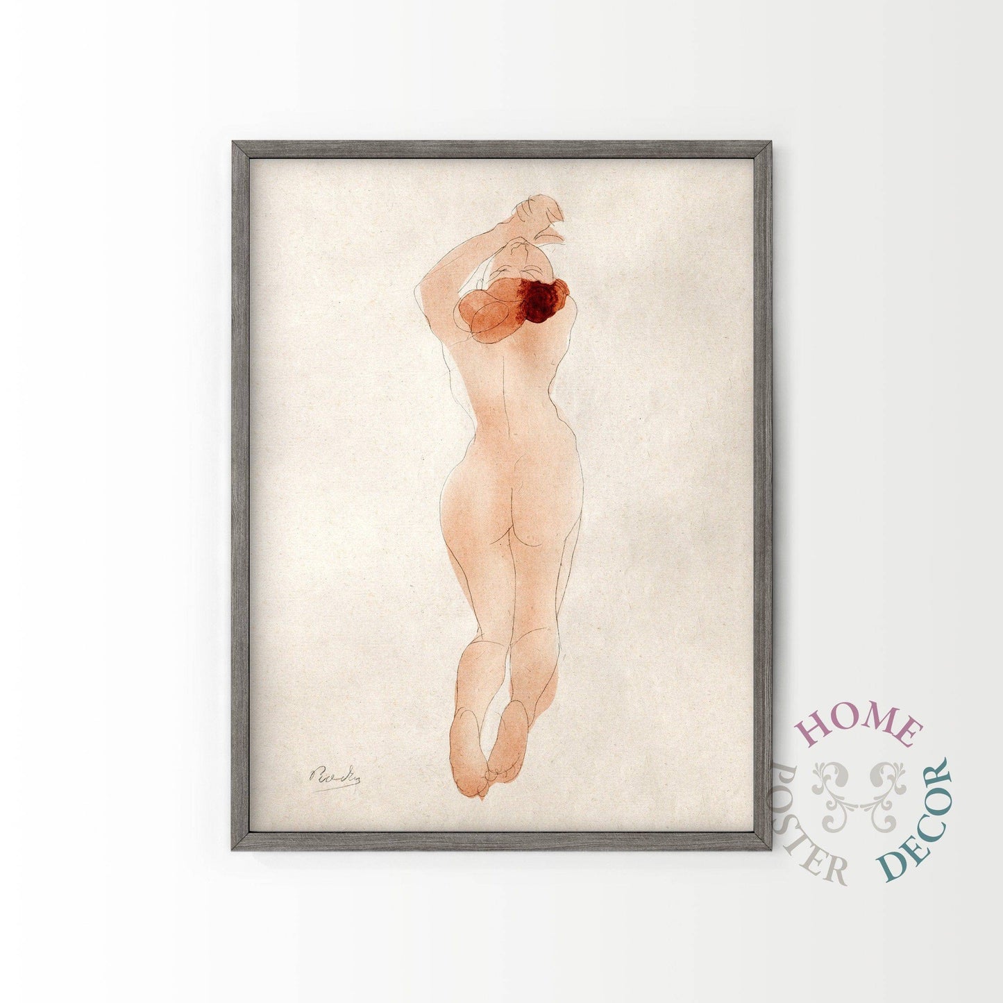 Auguste Rodin Poster, Classic Wall Art, Famous Painting