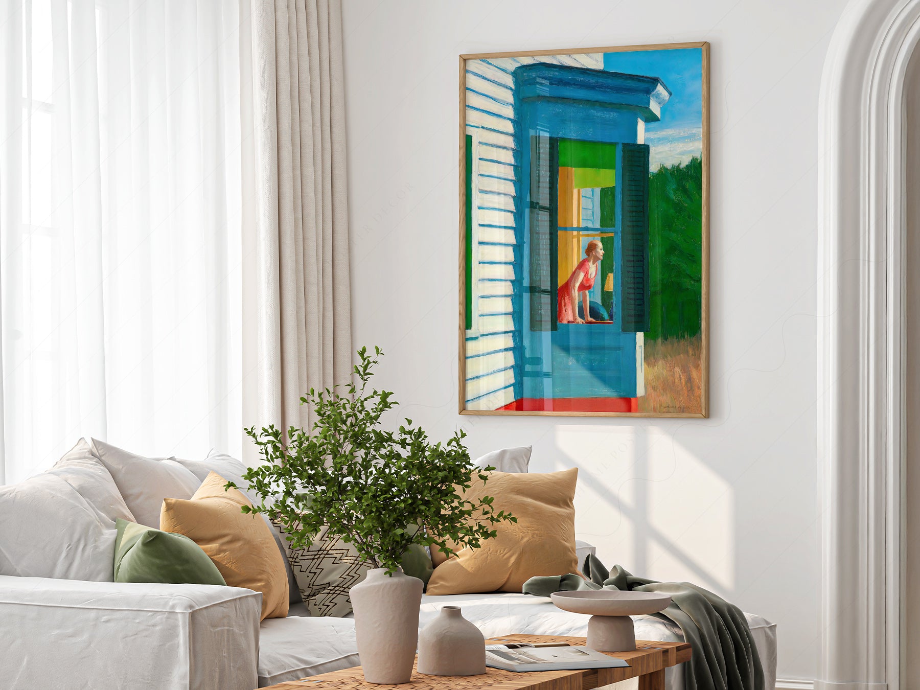 Edward Hopper Cape Cod Morning print on 100% Cotton Matte Paper – texture detail