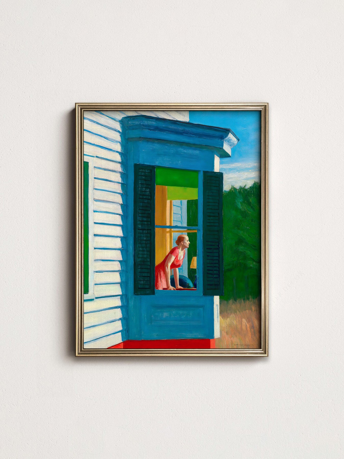 Multiple size options for Edward Hopper Cape Cod Morning wall art print display