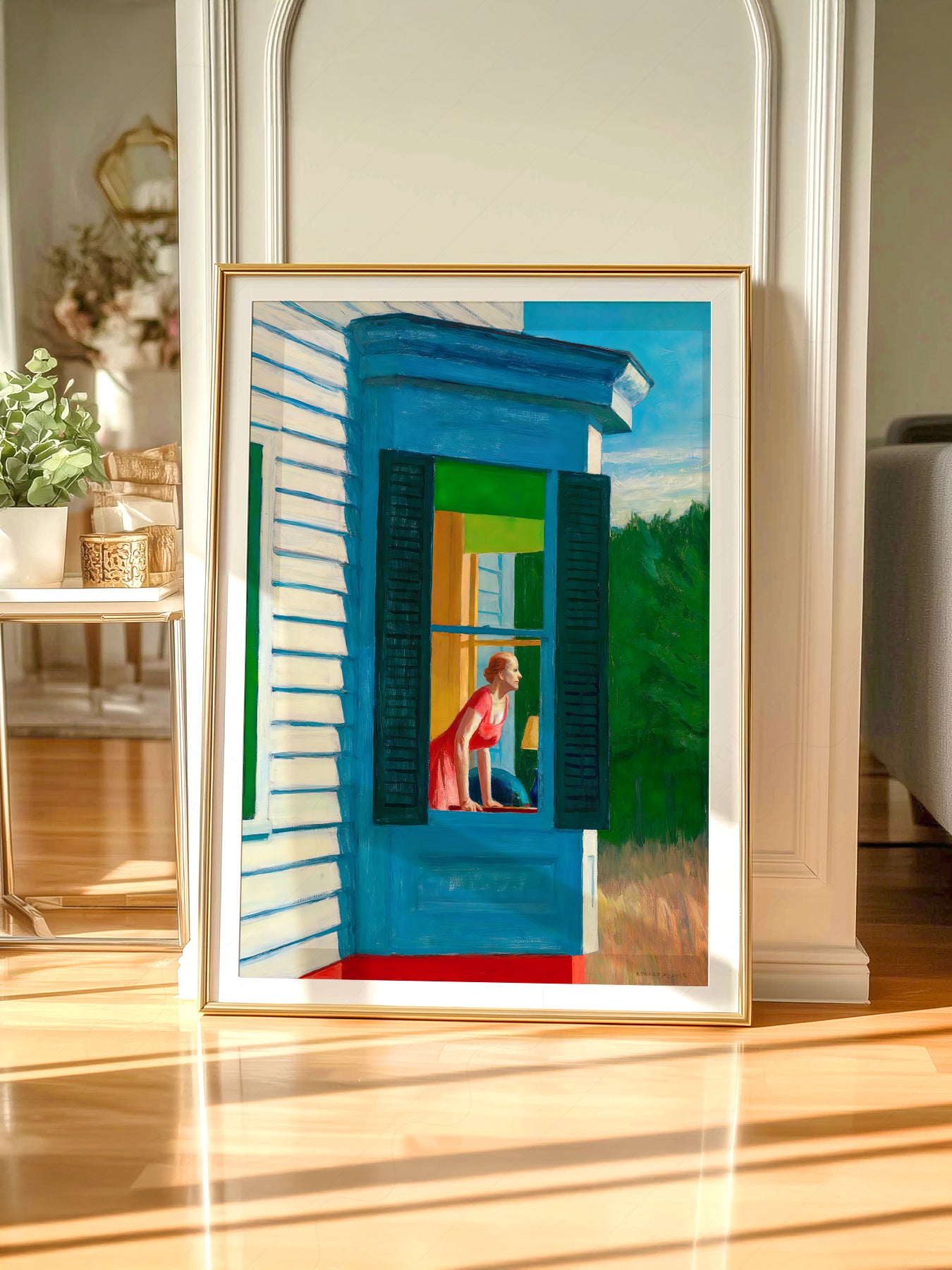 Gallery wall featuring Edward Hopper Cape Cod Morning fine art print