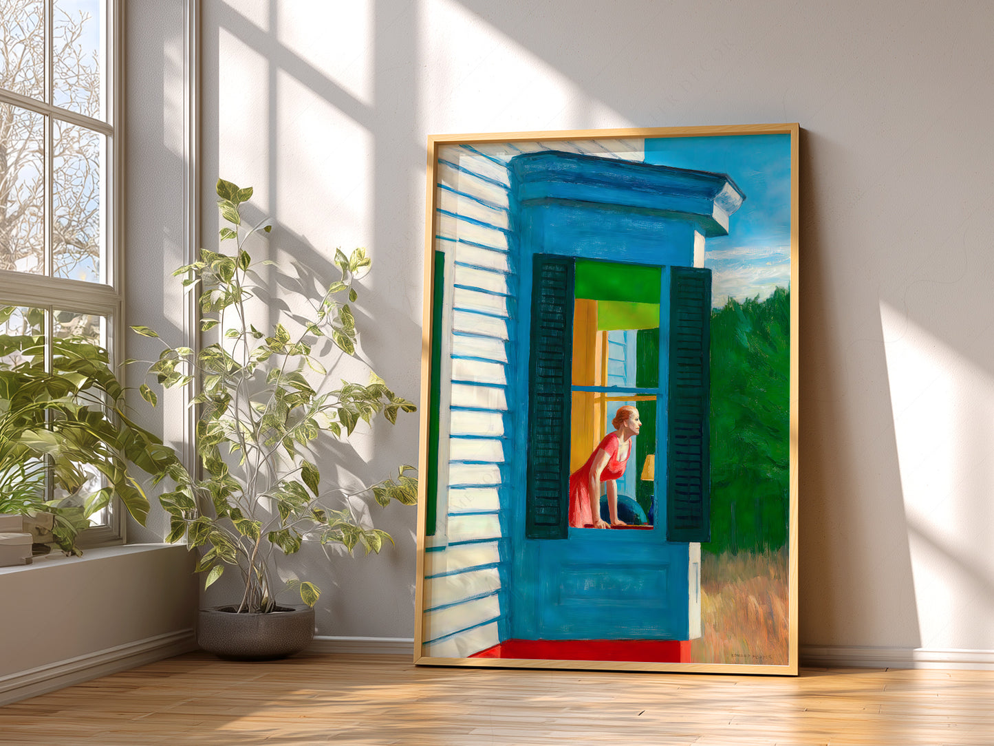 Close-up of Edward Hopper Cape Cod Morning archival print on Premium Matte Paper